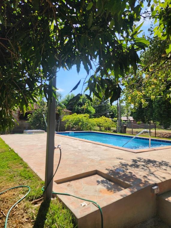 Pool with stone deck